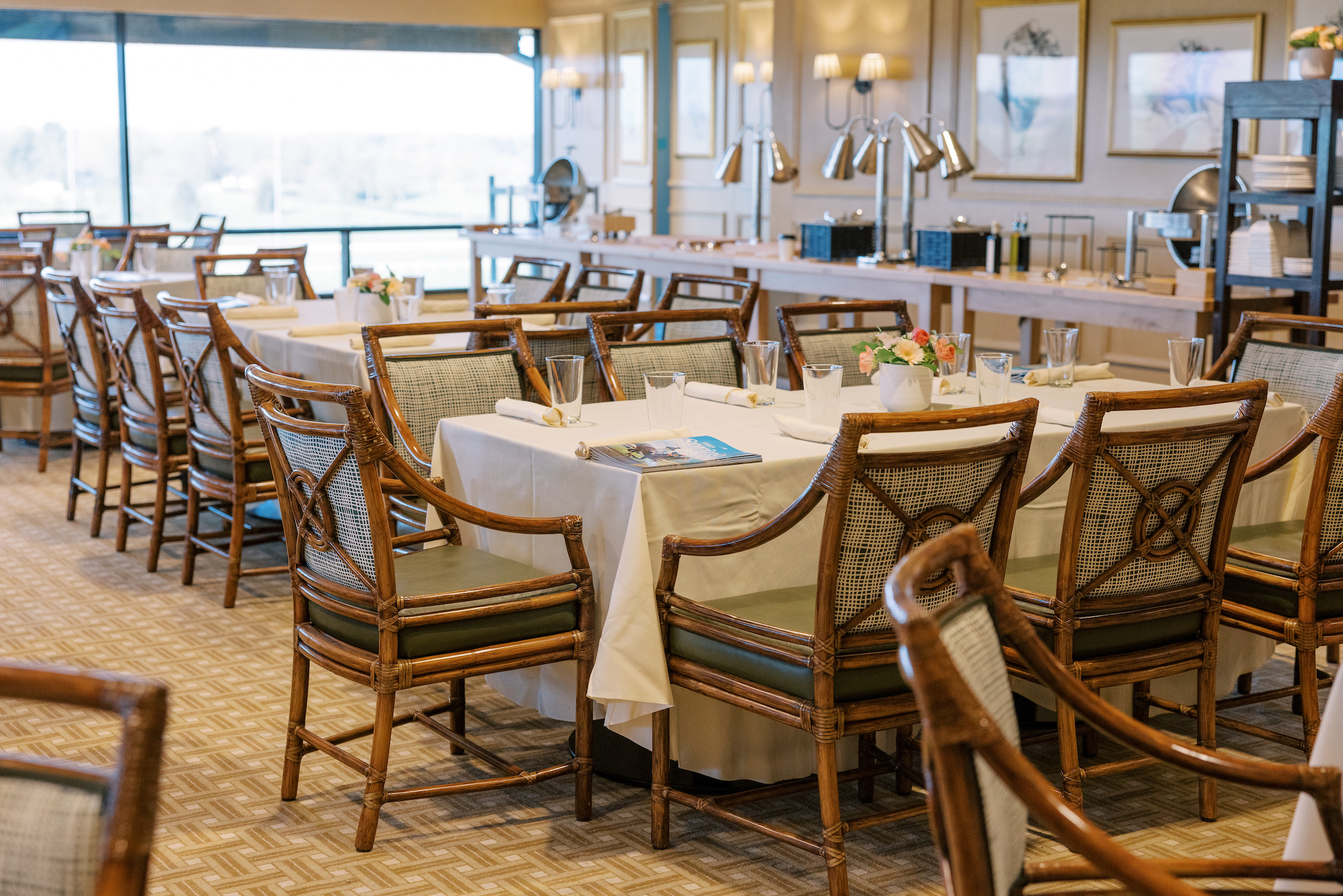 private dining room and tables