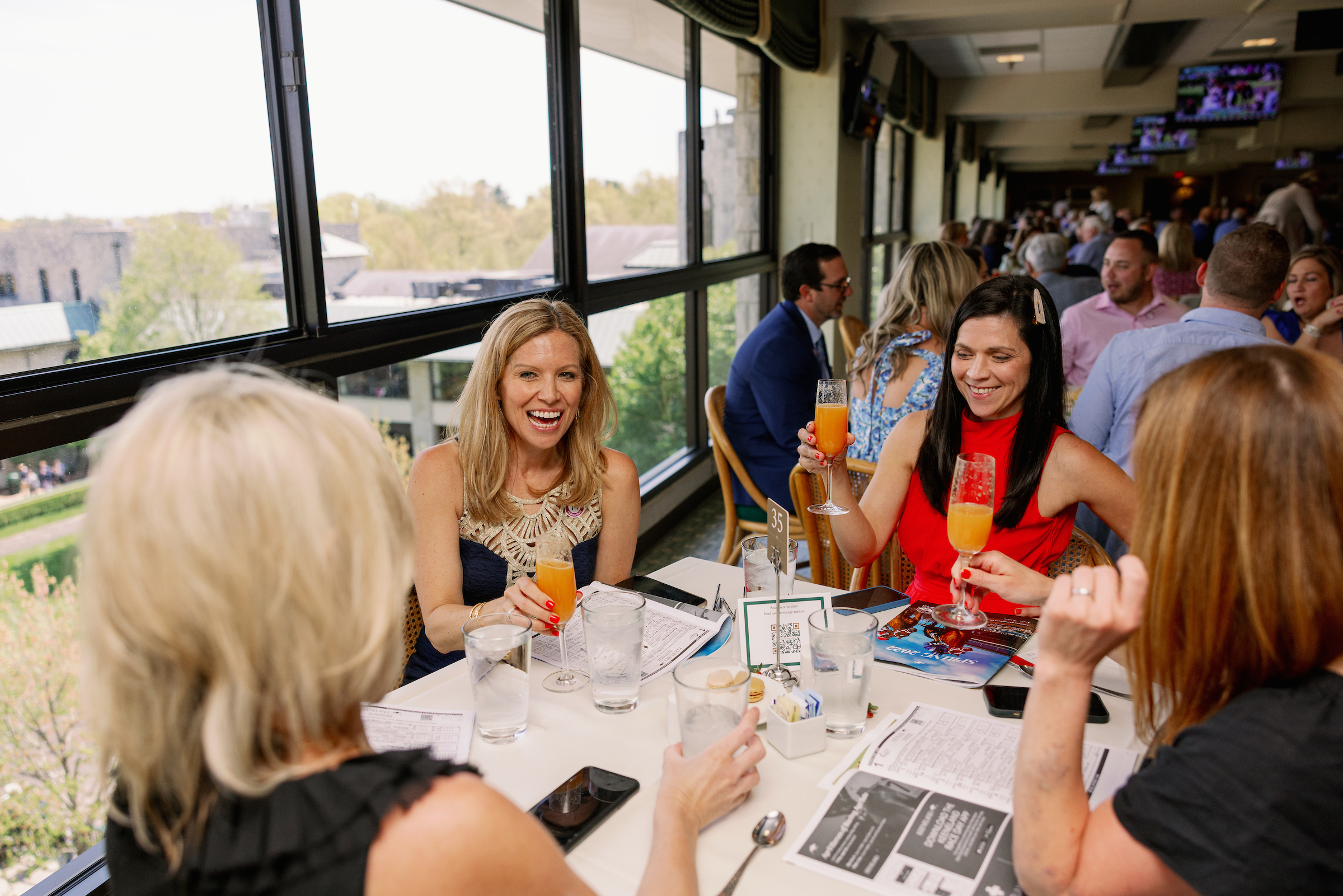 ladies sitting around dining table
