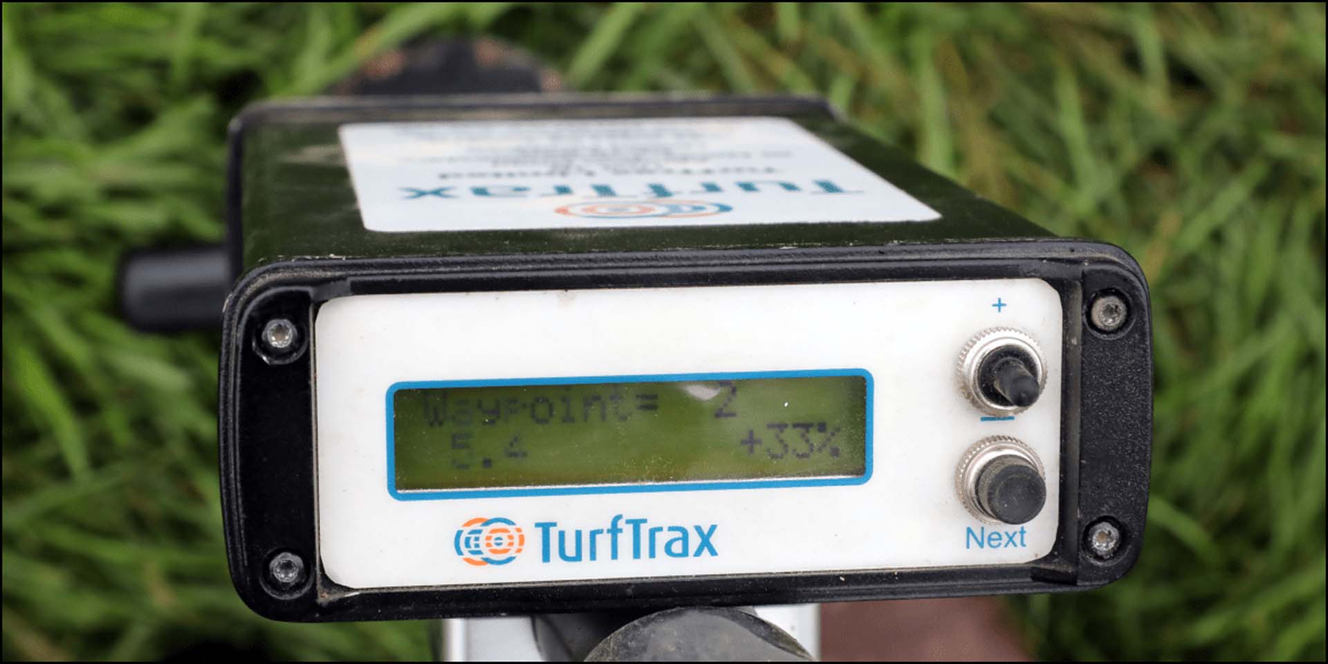An up-close picture of a Turftrax reader.