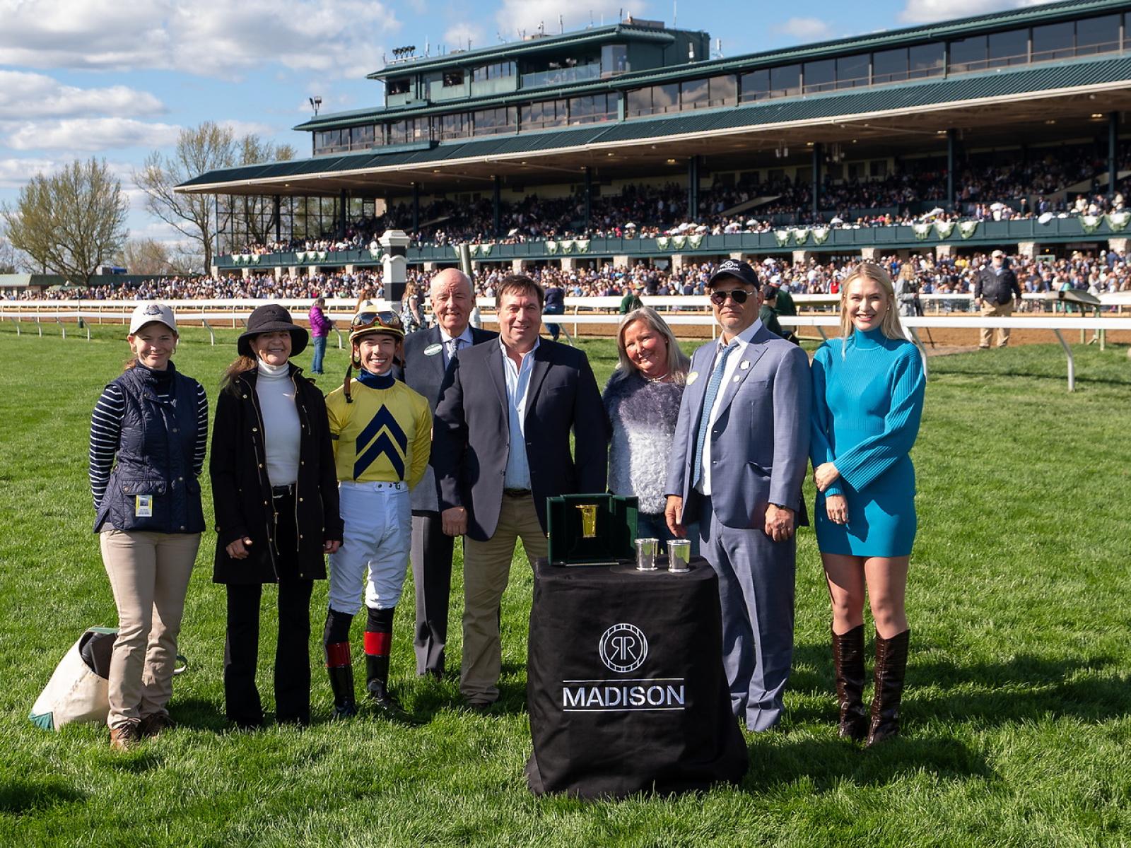 group photo of Madison Stakes winning team