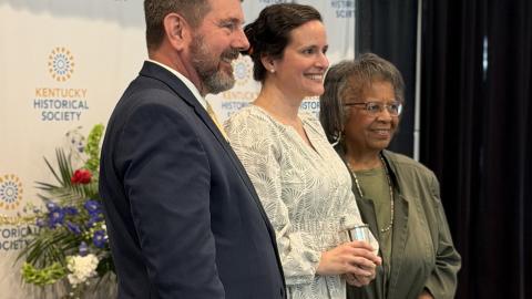 roda ferraro accepting award