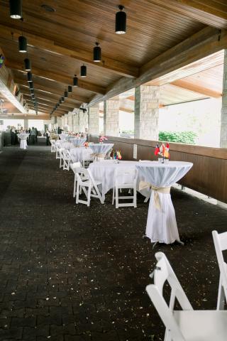 Tables in Show Barn