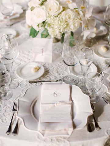 Place Setting at Wedding Reception