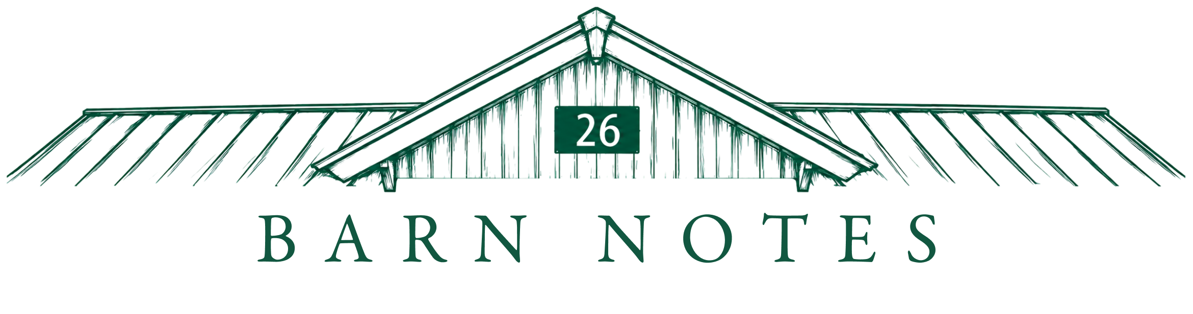Barn Notes label with illustration of a barn